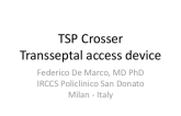 TSP Crosser Transseptal access device