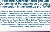 TCT 090: Procedural Characteristics and Late Outcomes of Percutaneous Coronary Intervention in the Workup Pre-TAVR
