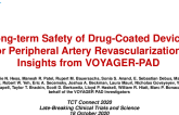 VOYAGER PAD: Long-term Safety of Drug-Coated Devices in Peripheral Artery Revascularization