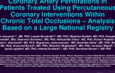 TCT 233: Coronary Artery Perforations in Patients Treated Using Percutaneous Coronary Interventions Within Chronic Total Occlusions – Analysis Based on a Large National Registry