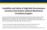 TCT 382: Feasibility and Safety of High-Risk Percutaneous Coronary Intervention Without Mechanical Circulatory Support