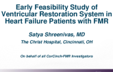 TCT 343: Early Feasibility Study of Ventricular Restoration System in Heart Failure Patients With FMR: 6-month Outcomes