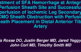 TCT 648: Treatment of a SFA Hemorrhage at Antegrade Perfusion Sheath Site and Successful Reperfusion of an Ischemic Leg Secondary to ECMO Sheath Obstruction with Perfusion Sheath Placement in the Distal Anterior Tibial Artery