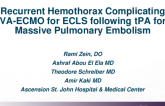 TCT 626: Recurrent Hemothorax Complicating VA-ECMO following tPA for Massive Pulmonary Embolism
