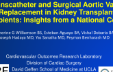 TCT 084: Transcatheter and Surgical Aortic Valve Replacement in Kidney Transplant Recipients: Insights From a National Cohort (2011-2017)
