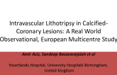 TCT 164: Intravascular Lithotripsy in Calcified Coronary Lesions: A Real-World Observational, European Multi-centre Study