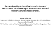 TCT 332: Gender Disparities in the Utilization and Outcome of Percutaneous Mitral Valve Repair Intervention- A National Inpatient Sample Database Analysis