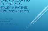 TCT 263: A Novel Risk Score to Predict One-year Mortality in Patients Undergoing Complex High-Risk Indicated Percutaneous Coronary Intervention (CHIP PCI)