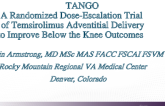 TANGO: A Randomized Dose-Escalation Trial of Temsirolimus Adventitial Delivery to Improve Below the Knee Outcomes