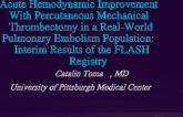 FLASH Registry: Acute Hemodynamic Improvement With Percutaneous Mechanical Thrombectomy in a Real-world Pulmonary Embolism Population