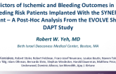 TCT 381: Predictors of Ischemic and Bleeding Outcomes in High Bleeding Risk Patients Implanted With the SYNERGY Stent – A Post-Hoc Analysis From the EVOLVE Short DAPT Study