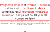 TCT 173: Prognostic Impact of SYNTAX II Score in Patients With Cardiogenic Shock Complicating ST-Elevation Myocardial Infarction: Analysis of an 10-Year All-Comers Registry
