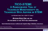 TICO-STEMI: A Randomized Trial of Ticagrelor Monotherapy vs. Ticagrelor With Aspirin in STEMI