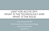 USAT For Acute DVT: What Is The Technology And What Is The Role?