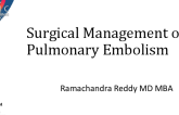 Surgical Management of Pulmonary Embolism