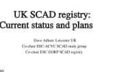 UK SCAD registry: Current status and plans