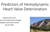 Predictors of Hemodynamic Valve Deterioration