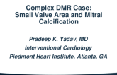 Small Valve Area and Mitral Calcification