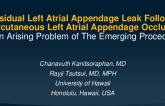 TCT 566: Residual Left Atrial Appendage Leak Following Percutaneous Left Atrial Appendage Occlusion: An Arising Problem of The Emerging Procedure