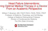 Heart Failure Interventions – Defining Optimal Medical Therapy in a Device Trial, From Academic Perspective
