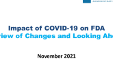 Impact of the COVID-19 Pandemic on FDA: Review of Changes and Looking Ahead