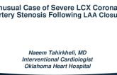 TCT 567: Unusual Case of Severe Left Circumflex Coronary Artery Stenosis Following Left Atrial Appendage Closure