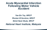 TCT 646: Acute Myocardial Infarction Following Motor Vehicle Accident