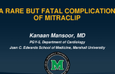 TCT 576: A Rare and Fatal Complication of MitraClip
