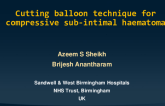 TCT 721: Cutting balloon technique for compressive sub-intimal hematoma