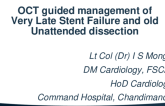 TCT 719: Title: OCT guided management of old ISR and old unattended dissected vessel with Calcified Neoatherosclerosis using Cutting balloons and OPN followed by DES implantation
