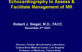 Echocardiography to Assess & Facilitate Management of MR
