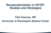 Evidence for Revascularization in HFrEF Patients