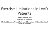Exercise Limitations in LVAD Patients