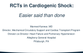 RCTs in Cardiogenic Shock:  Easier Said Than Done!