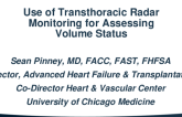 Use of Transthoracic Radar Monitoring for Assessing Volume Status (Sensible Medical)