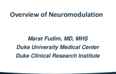 Overview of Neuromodulation