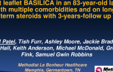 Left leaflet BASILICA in an 83-year-old lady on long-term steroids and multiple comorbidities with 3-year-follow up