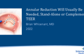 Perspective 2: Annular Reduction Will Usually Be Needed, Stand-Alone or Complementing TEER!