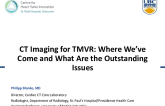 CT Imaging for TMVR: Where We’ve Come and What Are the Outstanding Issues
