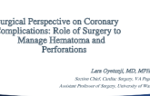 Surgical Perspective on Coronary Complications: Role of Surgery to Manage Hematoma and Perforations​
