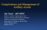 Complications and Management of Axillary Access