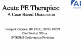 Acute PE Therapies: A Case Based Discussion
