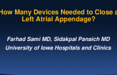 TCT 636: How Many Devices Needed to Close a Left Atrial Appendage?