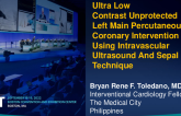 TCT 682: Ultra-Low Contrast Unprotected Left Main Percutaneous Coronary Intervention Using Intravascular Ultrasound and Sepal Technique