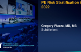 PE Risk Stratification in 2022
