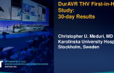 DurAVR THV First-in-Human Study - 30-day Results