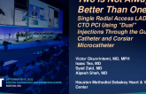 TCT 721: Two Is Not Always Better Than One: Single Radial Access LAD CTO PCI via "Dual" Injections Through the Guide Catheter and a Corsiar Microcatheter 