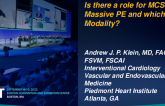Is There a Role for MCS in Massive PE and Which Modality?