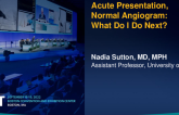 Acute Presentation, Normal Angiogram: What Do I Do Next?