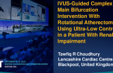TCT 807: IVUS-Guided Complex Left Main Bifurcation Intervention With Rotational Atherectomy Using Ultra-Low Contrast in a Patient With Renal Impairment